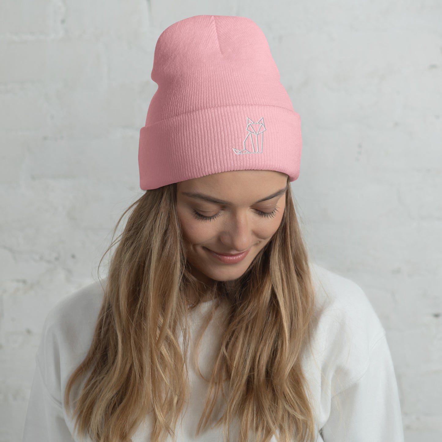 Origami Cat Beanie - Umgeschlagene Beanie
