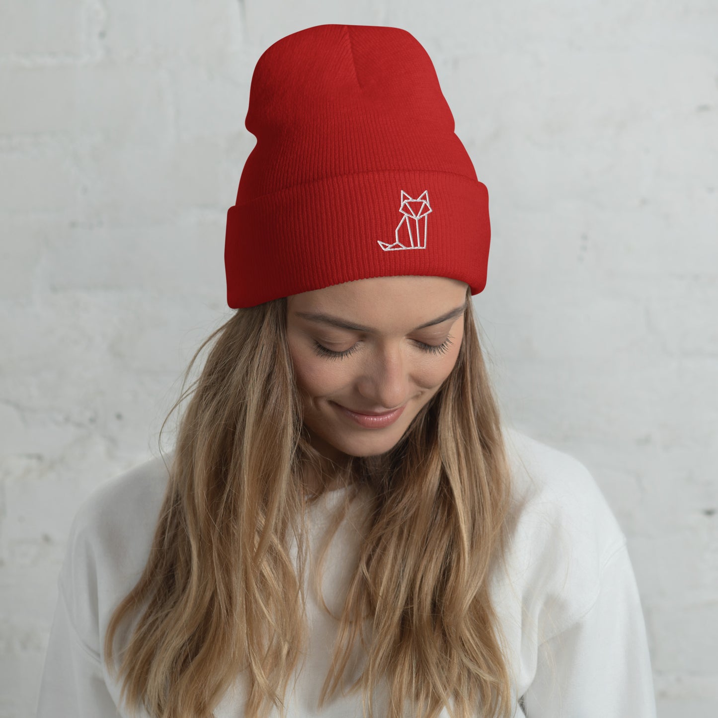 Origami Cat Beanie - Umgeschlagene Beanie