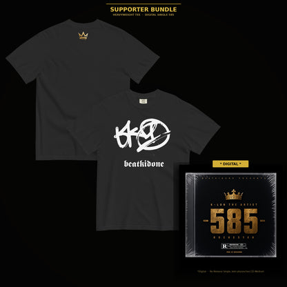BEATKIDONE Logo Supporter Shirt | inkl. Digital Single 585 by K-LON THE ARTIST /  Schweres textilgefärbtes Unisex-T-Shirt
